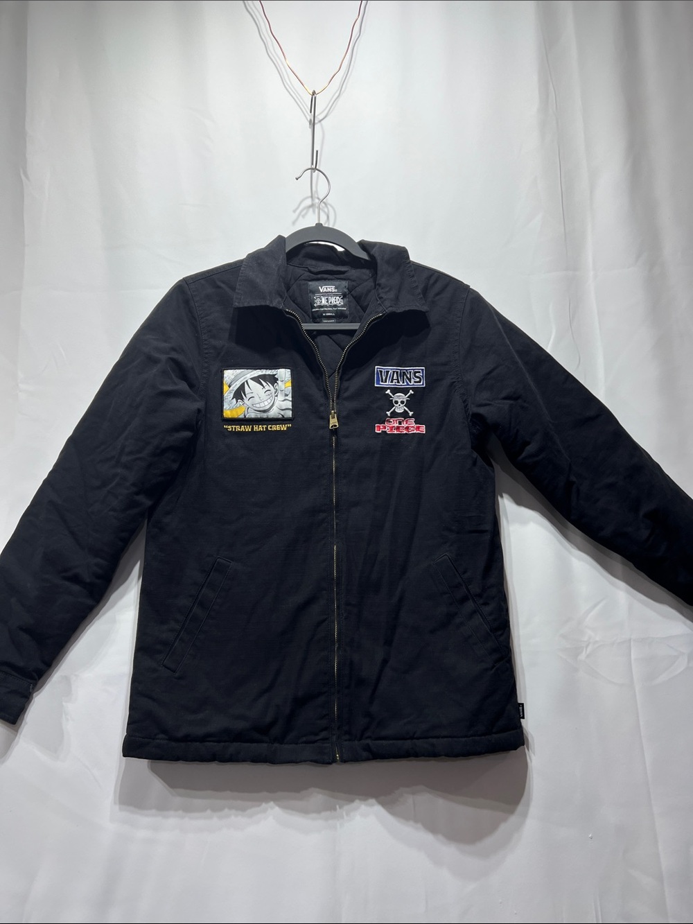 Vans Black Zip-Up Jacket with Patch Details